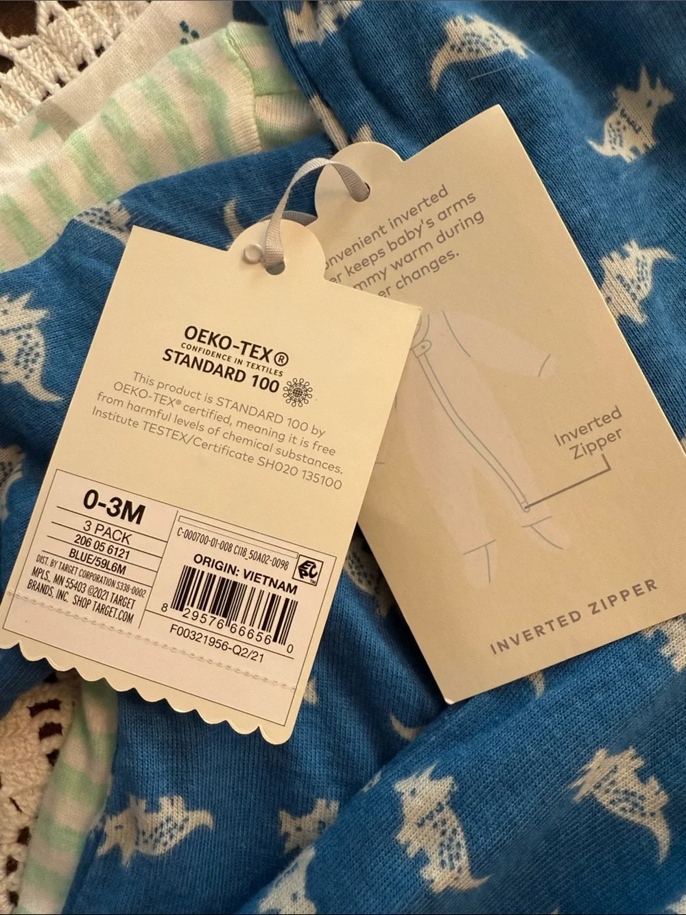 cloud island Blue Shark Print Footed Pajama Set